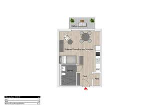 Wohnung kaufen in Am Schlosspark 11, 74936 Siegelsbach, 1-Zimmer Wohnung mit Balkon und Aufzug im betreuten Wohnen