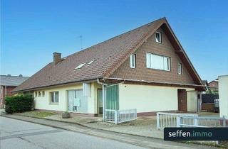 Haus kaufen in 50181 Bedburg, **Wohnen & Arbeiten unter einem Dach: 2 Wohneinheiten + Ladenlokal + 3 Garagen + Ausbaureserve**