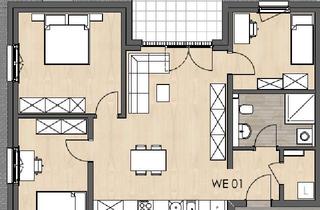 Wohnung mieten in 55239 Gau-Odernheim, Erstbezug mit Balkon: Freundliche 4-Zimmer-Wohnung in Gau-Odernheim (mit Wohnberechtigungsschein)