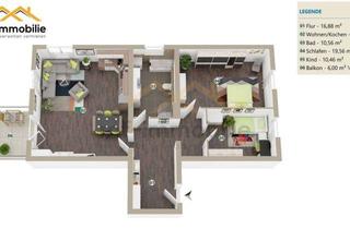 Wohnung mieten in 38368 Mariental, charmante Erdgeschosswohnung 3-Zimmer Balkon, Einbauküche