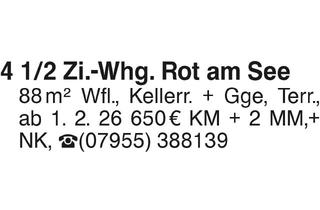 Wohnung mieten in 74585 Rot am See, 4 Zi.-Whg.
