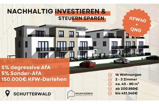 Wohnung kaufen in 77746 Schutterwald, W2.6 * KfW40 + QNG = degressive AfA + Sonder-AfA + KFW-Förderdarlehen = positiver Cashflow