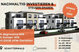 Wohnung kaufen in 77746 Schutterwald, W2.6 * KfW40 + QNG = degressive AfA + Sonder-AfA + KFW-Förderdarlehen = positiver Cashflow