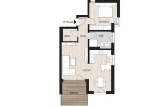Wohnung kaufen in 85276 Pfaffenhofen, 2-Zi.-OG-Whg. mit S-/W-Balkon ++ KfW 40 ++ Neubau ++ provisionsfrei