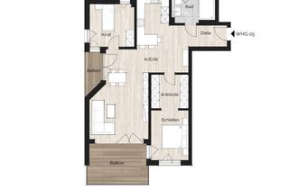 Wohnung kaufen in 85276 Pfaffenhofen, 3-Zi.-OG-Whg. mit 2 Balkonen ++ KfW 40 ++ Neubau ++ provisionsfrei