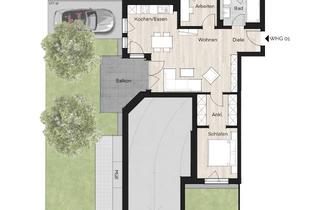 Wohnung kaufen in 85276 Pfaffenhofen, 3-Zi.-EG-Whg. mit Balkon und Garten ++ KfW 40 ++ Neubau ++ provisionsfrei