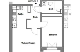 Wohnung mieten in Schirnaidler Straße, 91330 Eggolsheim, 2 Zimmer Wohnung in Eggolsheim