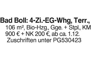 Wohnung mieten in 73087 Bad Boll, Bad Boll 4-Zi.-EG-Whg.