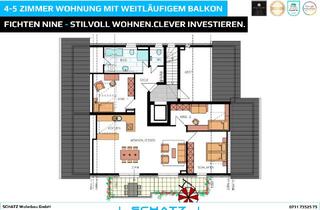 Penthouse kaufen in 71287 Weissach, 4-Zimmer Penthousewohnung mit großem Balkon