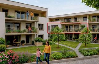Wohnung kaufen in 89129 Langenau, KfW 40 QNG – Familienfreundliche 4-Zimmer-Neubauwohnung mit Balkon
