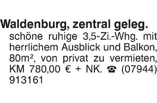 Wohnung mieten in 74638 Waldenburg, Waldenburg , zentral gelegene schöne ruhige 3,5-Zi.-Whg.