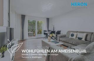 Wohnung kaufen in 71332 Waiblingen, WOHLFÜHLEN AM AMEISENBÜHL – Stilvolle 3-Zimmer-Wohnung mit sonniger Terrasse in Waiblingen