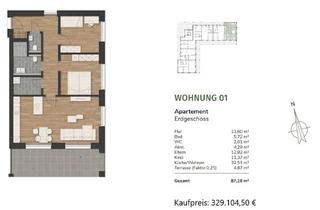 Wohnung kaufen in 26340 Zetel, Wohnen am Urwald - 17 moderne Eigentumswohnungen in Neuenburg WG 1 KAUF