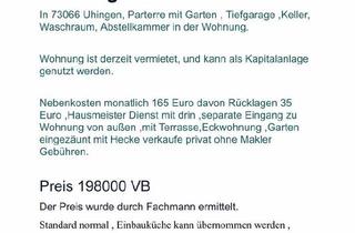 Wohnung kaufen in 73066 Uhingen, Uhingen - 2zimmer Wohnung 57 qm