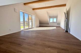 Wohnung mieten in 86368 Gersthofen, Erstbezug ! Helle 3,5 - Zimmer Dachgeschoßwohnung, große Terrasse mit Panoramablick, KfW55