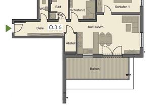 Wohnung mieten in 87772 Pfaffenhausen, Exklusiver Erstbezug in Pfaffenhausen: Helle 3-Zimmer-Wohnung mit Balkon