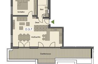 Wohnung mieten in 87772 Pfaffenhausen, Exklusiver Erstbezug in Pfaffenhausen: Helle 2-Zimmer-Wohnung mit Dachterrasse