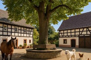 Immobilie kaufen in 08396 Waldenburg, Ökologisch san. Historische Hofstelle 7 Gebäuden, 3 ha Land & Tierhaltung