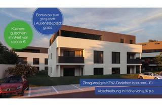 Wohnung kaufen in 84453 Mühldorf, Modern & exklusiv Wohnen! 4-Zi-Erdgeschosswohnung mit Südterrasse und Garten (W2)
