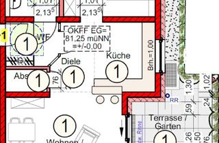 Wohnung kaufen in 52428 Jülich, Hochwertige NEUBAU – 2-Zimmer-Eigentumswohnung im Erdgeschoss mit Terrasse in ruhiger, zentraler Lag