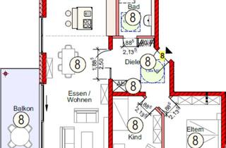 Wohnung kaufen in 52428 Jülich, Hochwertige NEUBAU – 3-Zimmer-Eigentumswohnung im 1. OG mit Balkon in ruhiger, zentraler Lage