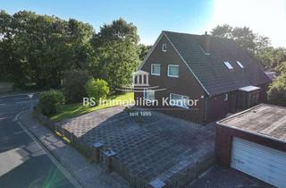 Haus kaufen in 26759 Hinte, Großzügiges Ein-/Zweifamilienhaus, renovierungsb. mit Garage, Garten u. Terrasse in solider Bauweise