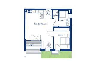 Wohnung mieten in 88400 Biberach, 2-Zimmerwohnung mit Loggia und TG-Stellplatz – Biberach am Gigelberg