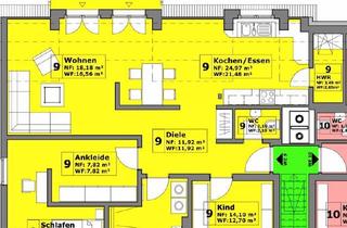 Wohnung kaufen in 97616 Bad Neustadt, Bad Neustadt an der Saale - 3-Zi ETW 100 qm Kfw 75 Pellet Balkon FBH Wanne & begeh. Dusche