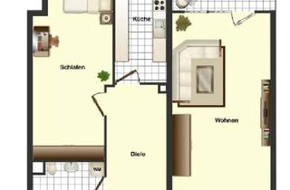 Wohnung mieten in Ernst-Thälmann-Straße 69, 15374 Müncheberg, Helle 2-Zimmer-Wohnung mit Balkon, neuer EBK & Parkhaus – Ruhige Lage in Müncheberg