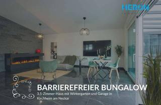 Haus kaufen in 74366 Kirchheim, BARRIEREFREIER BUNGALOW - 3,5-Zimmer-Haus mit Wintergarten und Garage in Kirchheim am Neckar