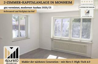 Wohnung kaufen in 86653 Monheim, 2-Zimmer-Kapitalanlage in Monheim – vermietet, moderner Ausbau 2020/21, Stellplatz im Hof