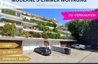 Wohnung kaufen in 45701 Herten, Solide 3,5-Zimmer-Eigentumswohnung mit Loggia, Garage und Gemeinschaftsgarten in Herten-Westerholt