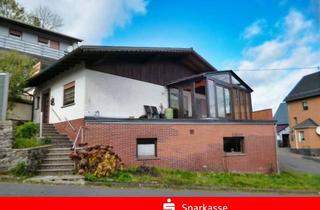 Haus kaufen in 56459 Weltersburg, Bungalow, voll unterkellert, mit Wintergarten, Balkon, Sauna und Panoramablick.