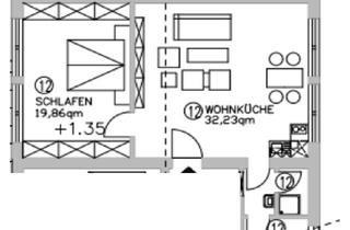 Wohnung kaufen in 93470 Lohberg, Helle 2-Zimmer-Wohnung mit neuer Küche & Natur direkt vor der Tür