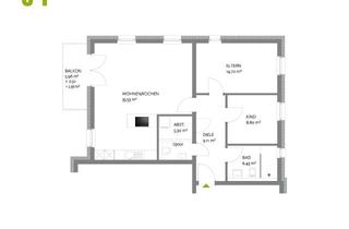 Wohnung kaufen in Auf Der Hill 25/25a, 54295 Olewig, NEUBAU Trier-Olewig - Effizienzhaus 55 - Wohnung 04