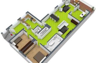 Wohnung mieten in 37339 Gernrode, 170qm Wohnen auf EINER Ebene # FBH # moderne EBK # Badschränke # Gäste WC