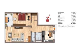 Wohnung kaufen in 88090 Immenstaad, GEPFLEGTE 2,5-ZIMMER-WOHNUNG MIT FERNSICHT