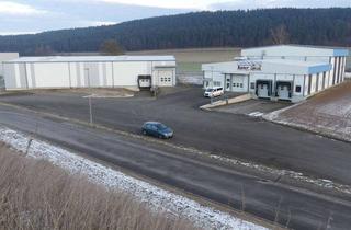 Gewerbeimmobilie kaufen in Am Heidweg, 92690 Pressath, gepflegtes Industrie-Objektduo (Lagerhalle, Tiefkühlhaus) mit unbebautem Grundstück (7.900 m²)