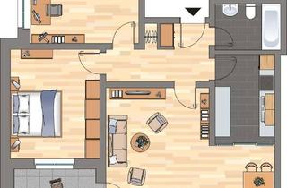Wohnung mieten in Europaring, 26389 Neuende, Modernisierte 3-ZKB-Balkonwohnung in der 8. Etage eines Hochhauses im Europaviertel zu vermieten!