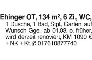 Wohnung mieten in 89584 Ehingen, 6-Zi.-Whg. in Ehinger OT