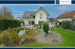 Haus kaufen in 55278 Hahnheim, Naturnahes Familienhaus mit ELW, gepflegtem Garten mit Teichanlage u. Doppelgarage für Ihr Familien