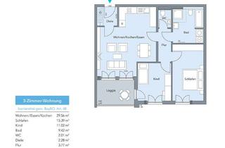 Wohnung mieten in 85356 Freising, Sonnige 3-Raum-Wohnung mit Balkon und Einbauküche in Freising