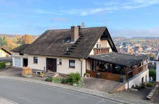 Haus kaufen in 63840 Hausen, Zweifamilienhaus mit Werkstatt, Garage und Garten mit Weitblick