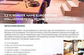 Anlageobjekt in Hauptstraße 79, 79336 Herbolzheim, Provisionsfrei* Renditestarkes Wohn- & Geschäftshaus nahe Europapark - Vollvermietung, über 7 % Rend