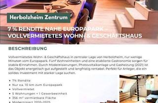 Anlageobjekt in Hauptstraße 79, 79336 Herbolzheim, Provisionsfrei* Renditestarkes Wohn- & Geschäftshaus nahe Europapark - Vollvermietung, über 7 % Rend