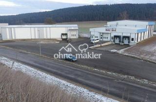 Gewerbeimmobilie kaufen in Am Heidweg 7, 92690 Pressath, gepflegtes Industrie-Objektduo (Lagerhalle, Tiefkühlhaus) mit unbebautem Grundstück (7.900 m²)