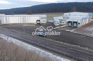 Gewerbeimmobilie kaufen in Am Heidweg, 92690 Pressath, gepflegtes Industrie-Objektduo (Lagerhalle, Tiefkühlhaus) mit unbebautem Grundstück (7.900 m²)