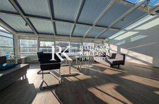 Geschäftslokal mieten in 22529 Hamburg, Repräsentative Ausstellungsfläche mit Büroeinheit und großzügigen Dachterrassen