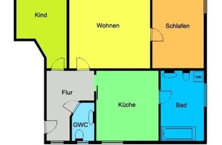 Wohnung mieten in 01683 Nossen, Gemütliche helle 3-Zimmerwohnung mit Wohnküche, Tageslichtbad und Gäste-WC!