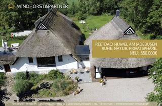 Bauernhaus kaufen in 26349 Jade, REETDACH-JUWEL AM JADEBUSEN. RUHE. NATUR. PRIVATSPHÄRE. NEUER PREIS.